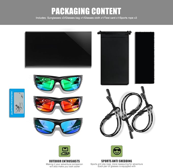 Polarized Sunglasses for Men Women Sports Goggles Lightweight Frame Cycling Running Fishing Driving UV400 Protection-StrideForce Fitness