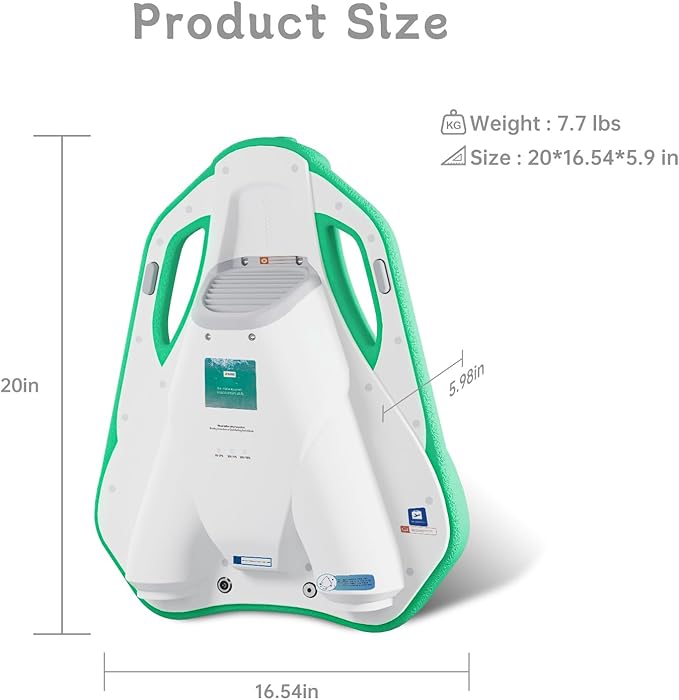 Electric Swimming Kickboard for Kids,Motorized Swim Board with Water Gun, Motorized Swim Training for Children Adults, 60N Thrust, 198 lbs Buoyancy, 25V Rechargeable Battery-StrideForce Fitness