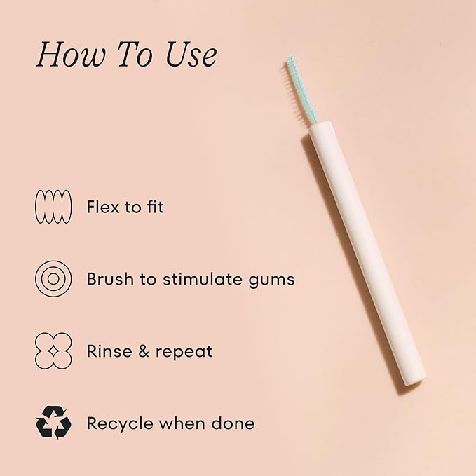 Cocolab Great Gums Brush, Soft Interdental Brushes, Easy to Use Floss Supplement for Teeth Cleaning and Gum Health, Size 0, 25-Pack