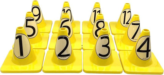 LVL10 Pro Training Cones - 6" Soccer Training Cones for Sports - for Basketball, Football, Basketball and Agility Drills - Soccer Field Markers That Won't Crack, Slide or Fly-StrideForce Fitness