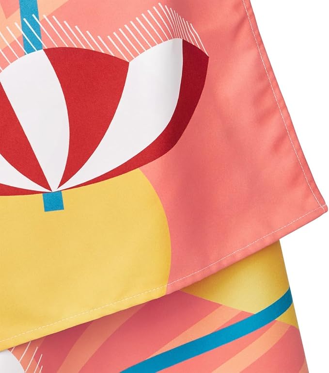 Dock & Bay Beach Towel - Quick Dry, Sand Free - Compact, Lightweight - 100% Recycled - Includes Bag - Pool Party Vibes - Large (160x90cm, 63x35)-StrideForce Fitness