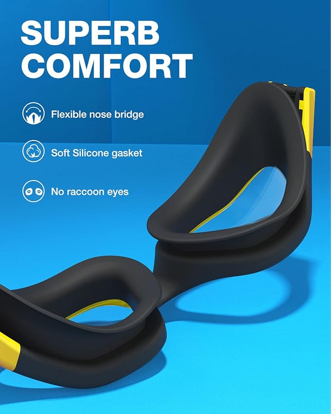 ZIONOR G1 Polarized Swimming Goggles for Unisex Adult Women Anti Fog 100% Anti UV Diving Goggles-StrideForce Fitness