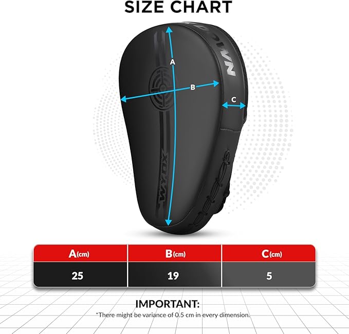 WYOX Curved Boxing Punch Mitts – Boxing Pads Training Set, Punching Mitts for Adults, Kickboxing Pads, Muay Thai Pads, Karate Pads, MMA Training Equipment, Martial Arts Focus Pads-StrideForce Fitness