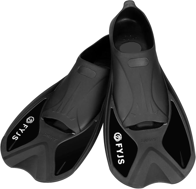 FYJS Short Swim Fins with Comfortable Full Foot Pocket Travel-Size for Snorkeling and Scuba Diving-StrideForce Fitness