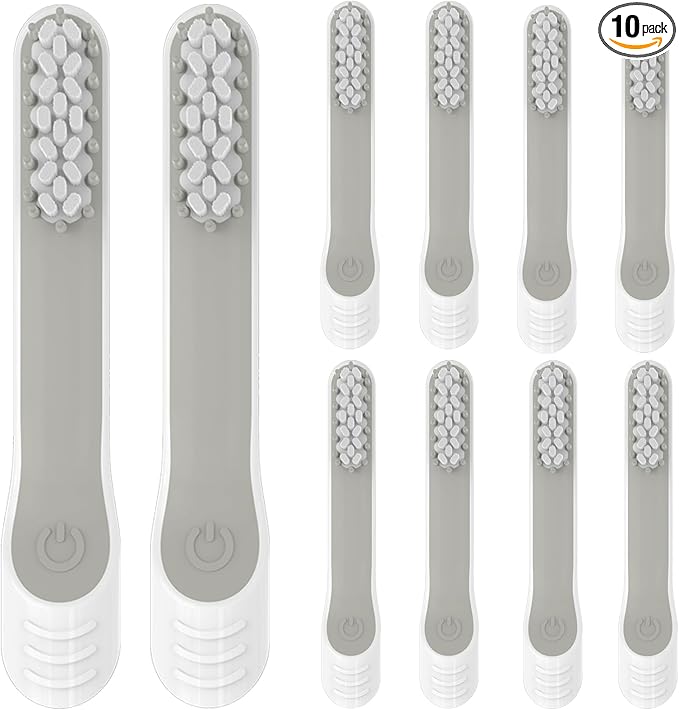 Toothbrush Replacement Heads for Quip Electric ToothbrushAdult, 10 Pack Replacement Heads, Soft Bristles, White