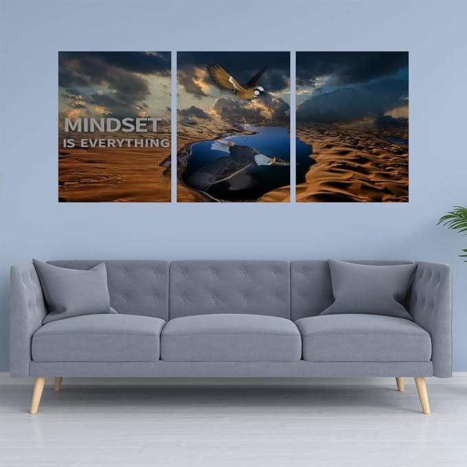 3 Panels Inspirational Canvas Poster Motivational Wall Art Inspirational Wall Art Entrepreneur Quotes Artwork Painting Picture for Framed Home Decoration Living Room office bedroom 36''W x 16''H-StrideForce Fitness