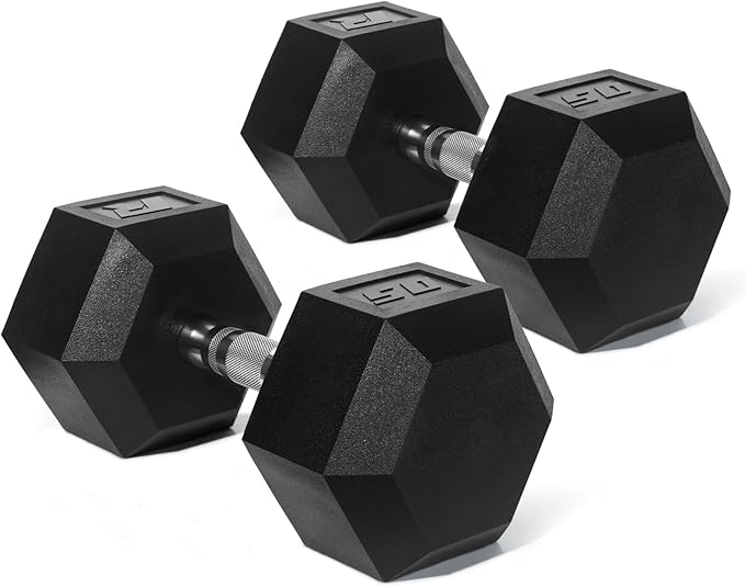 RitFit 5-650 LBS PVC Encased Hex Dumbbell Sets with Optional Rack for Home Gym, Hand weight with Chrome Handle for Strength Training, Workouts-StrideForce Fitness