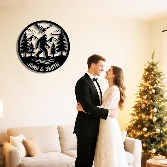 Personalized Metal Name Sign | Custom Family Wall Art & Split Letter Name | Indoor Metal Decor Gift | Decorations for Dad Mens Home Garden-StrideForce Fitness