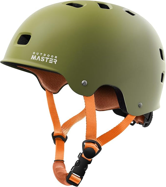 OutdoorMaster Skateboard Cycling Helmet - Two Removable Liners Ventilation Multi-Sport Scooter Roller Skate Inline Skating Rollerblading for Kids, Youth & Adults-StrideForce Fitness