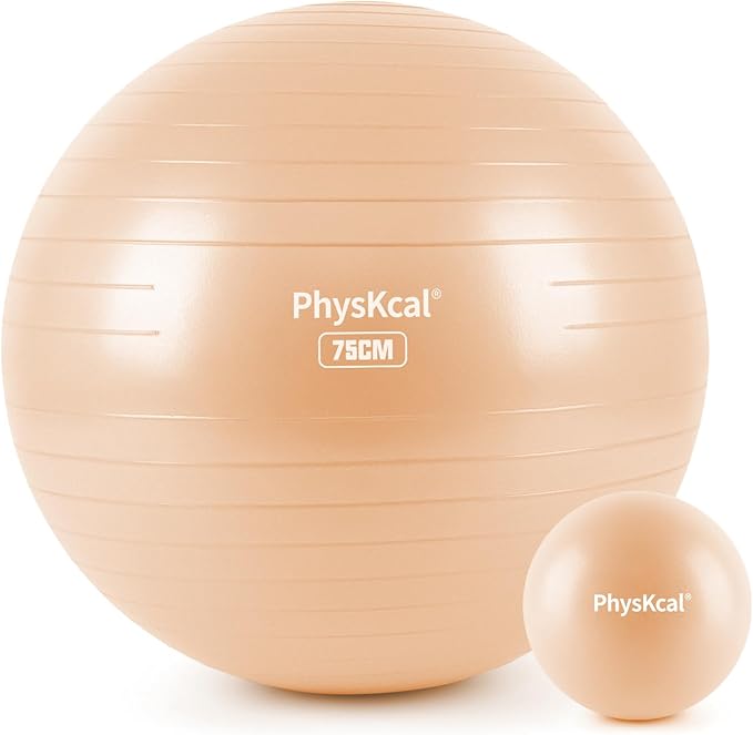 Yoga Ball for Exercise, Pilates Set, 4 Sizes Fitness Ball for Workout, Birthing, Pregnancy, Physical Therapy- Pump Included-StrideForce Fitness