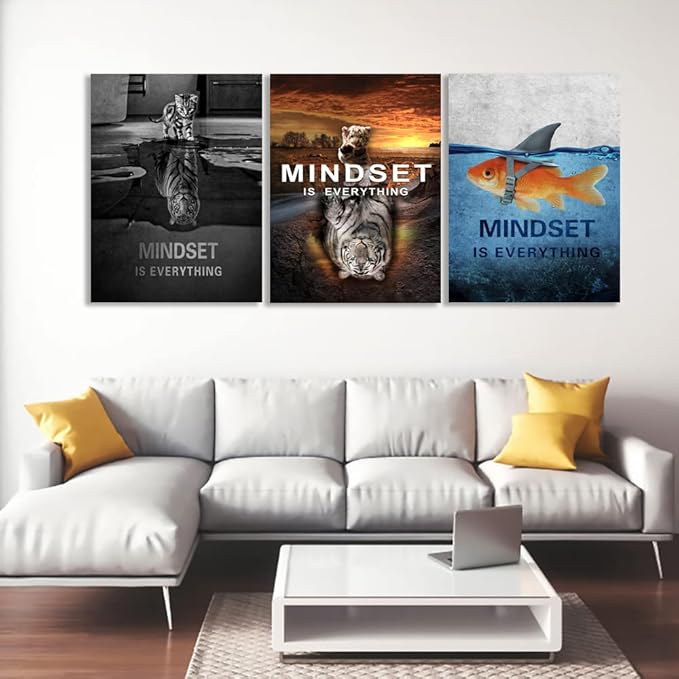 Success Wall Painting Inspirational Wall Art Office Wall Decor Motivational Wall Art Canvas Black Poster Positive Inspirational Framed Artwork Prints Picture for Living Room Office [60''W x 28''H]-StrideForce Fitness