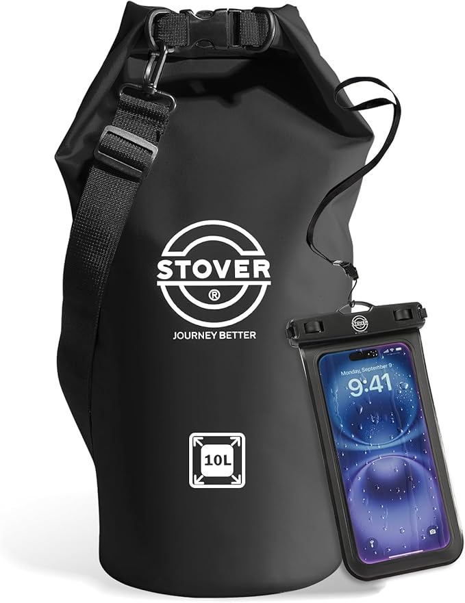 STOVER 5/10/25/30/40/55L Waterproof Backpack- Floating Dry Bag for Kayaking, Travel, Beach, Hiking, & Camping, Men/Women-StrideForce Fitness