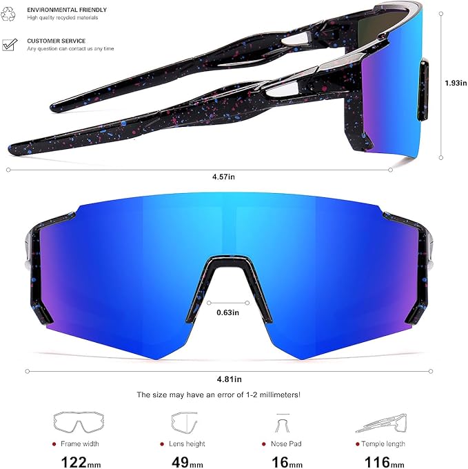 Youth Baseball Sunglasses Kids Sports Sunglasses for Boys Girls Softball Cycling Glasses UV400 Protection-StrideForce Fitness