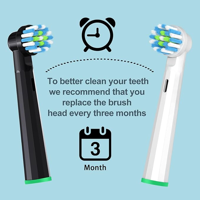 Toothbrush Heads Compatible with Oral B Braun Pro 1000/Genius X/Smart 1500 Series Electric Toothbrush, 14 Count Refills Brush Head Compatible with Oral B (White)