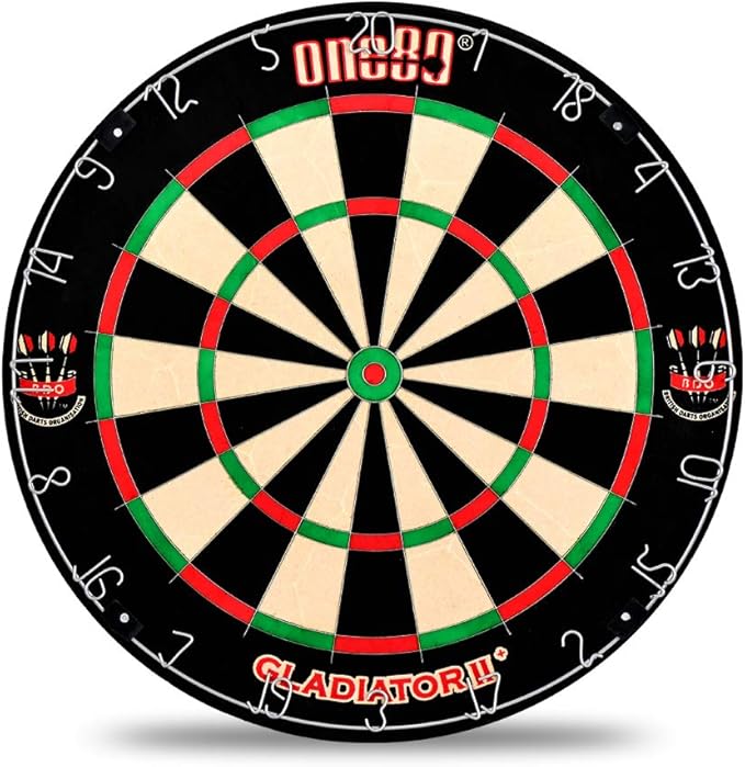 Gladiator Dartboard with Top-Grade African Sisal and Sword Edge Staple Free Wire Spider for Maximum Scoring Potential and Less Bounce Outs-StrideForce Fitness