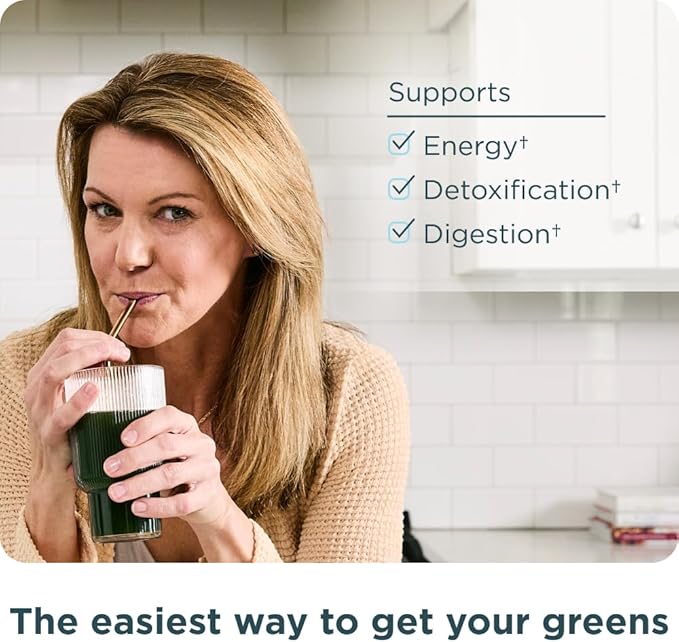 Ancient Nutrition SuperGreens Powder with Probiotics, Organic Berry Flavor Greens, Made from Real Fruits, Vegetables and Herbs, Digestive and Energy Support, 12 Servings, 3.2oz-StrideForce Fitness