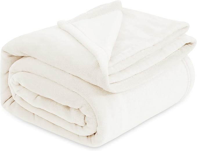 Bedsure Fleece Blankets King Size Cream - Bed Blanket Soft Lightweight Plush Cozy Fuzzy Luxury Microfiber, 108x90 inches-StrideForce Fitness