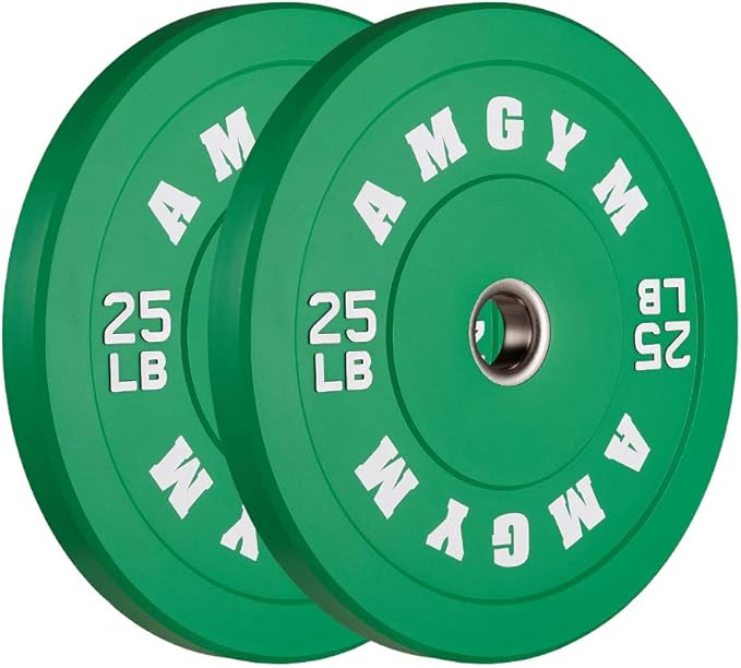 2 Inch Bumper Plates，10-500lbs，Barbell Rubber Olympic Weight Plates Set for Home Gym, Strength Training & Weight Lifting, Multiple Options Colors-StrideForce Fitness
