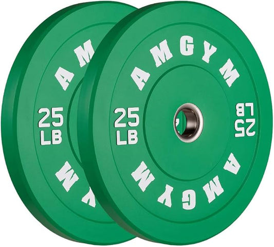 2 Inch Bumper Plates，10-500lbs，Barbell Rubber Olympic Weight Plates Set for Home Gym, Strength Training & Weight Lifting, Multiple Options Colors-StrideForce Fitness