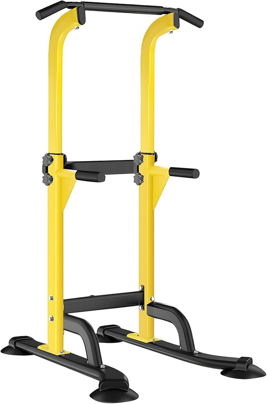 SogesHome Power Tower Pull Up Bar and Dip Station Adjustable Height Dip Stand Multi-Functional Strength Training Fitness Workout Station-StrideForce Fitness