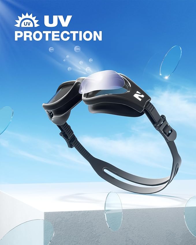ZIONOR G1 Lite Swim Goggles with Swim Cap Comfortable Anti-fog Swimming Goggles Cap Set for Adult Men Women-StrideForce Fitness