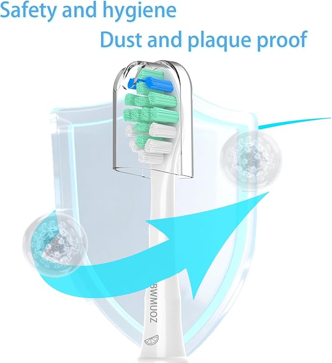 Toothbrush Replacement Heads Compatible with Philips Sonicare, 8 Pack