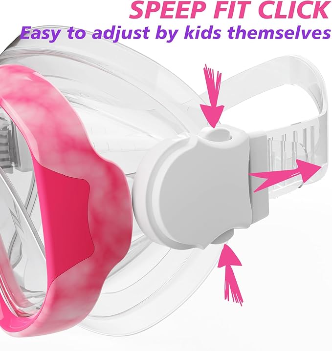 GoseWave Snorkeling Gear for Kids, Kids Snorkel Set for Ages 5-15, Anti-Fog Diving Mask and Dry Top Snorkel Set, Unisex Swimming Goggles with Nose Cover-StrideForce Fitness