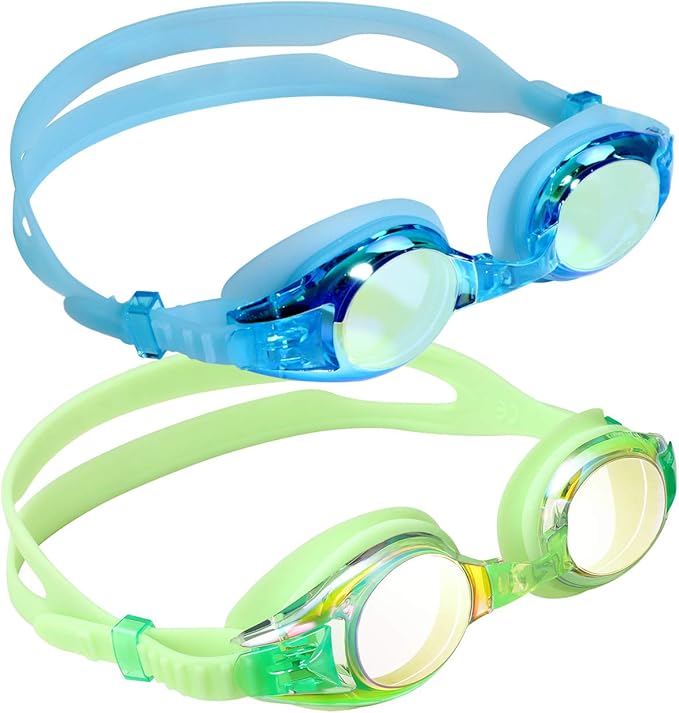 Aegend 2 Pack Kids Goggles, Swimming Goggles for Kids Age 4-16 Boys and Girls Youth, Anti-Fog Waterproof Anti-UV Pool Goggles-StrideForce Fitness