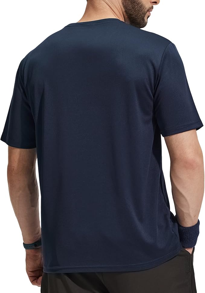 MIER Men's Quick Dry Workout Shirts Moisture Wicking Running Athletic Performance T-Shirts Recycled Polyester Top Tee-StrideForce Fitness