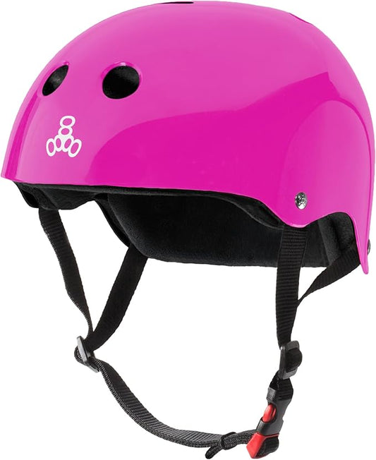 Triple Eight Certified Sweatsaver Helmet for Skateboarding, BMX, Roller Derby, Roller Skating, Inline Skating, Scooter and Bike-StrideForce Fitness
