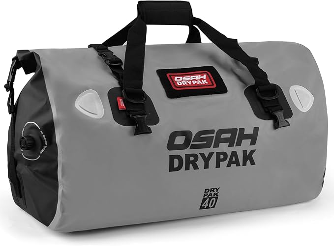 Waterproof Duffel Bag - Motorcycle Dry Bag Tail Bag with Large Storage Space, Waterproof Luggage Duffle Bags with Outer Mesh Zipper Pocket for Camping, Kayaking, Fishing & Traveling-StrideForce Fitness