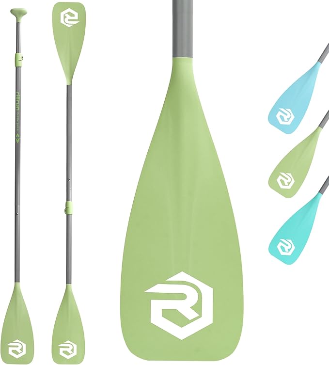 SUP Paddle - Paddle Board Paddle 4 Piece Stand Up Paddleboard Paddles Lightweight Floating Kayak Paddle - Light Blue - Lake Green - Light Green-StrideForce Fitness