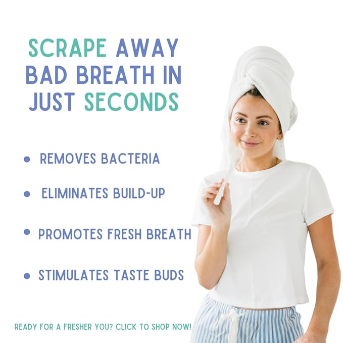 Ergonomic Tongue Scraper - Dentist-Developed Tongue Cleaner for Adults - Gentle Stylish Tongue Scrubber for Oral Care, Dental Hygiene - Large