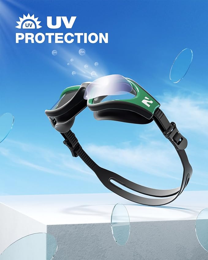 ZIONOR G1 Lite Swim Goggles with Swim Cap Comfortable Anti-fog Swimming Goggles Cap Set for Adult Men Women-StrideForce Fitness