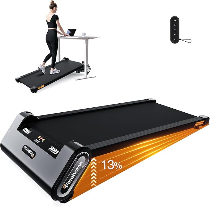 Walking Pad Treadmill with Auto Incline, 6 in 1 Under Desk Treadmill, 6-Level Incline Treadmills, 2.5HP Portable Treadmills for Home with 330LBS Capacity, LED Display, Remote Control-StrideForce Fitness
