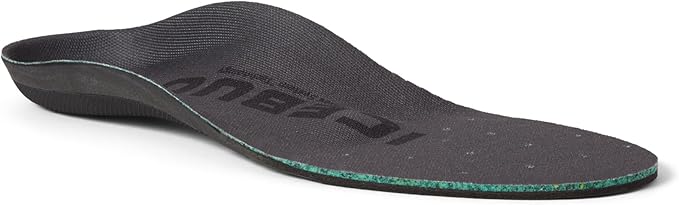 Icebug Comfort Insoles with Dynamic Arch Support, Charcoal High Arch, M 9/W 10.5-11-StrideForce Fitness