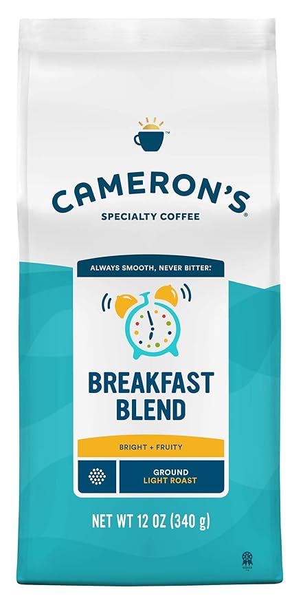Cameron's Coffee Roasted Ground Coffee Bag, Breakfast Blend, 12 Ounce (Pack of 6)-StrideForce Fitness