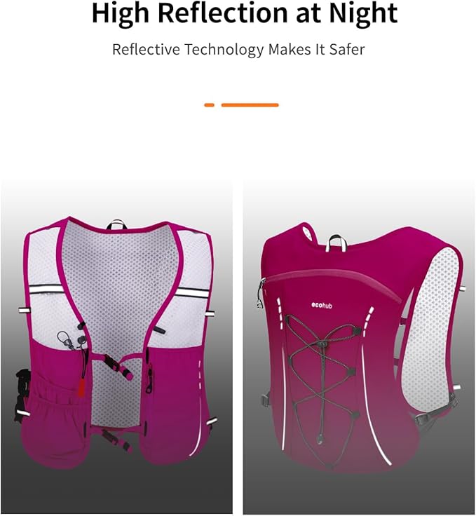 ECOHUB Running Hydration Vest Backpack,Lightweight Breathable Pack with 2L Water Bladder Bag Daypack for Hiking Trail Running Cycling Race Marathon for Women Men-StrideForce Fitness