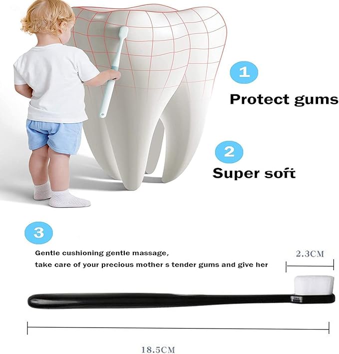 8-Pack BREVI Nano Toothbrush, Nordic-Inspired, Ultra-Fine Soft Bristles, Wave Bristle, Sensitive Teeth & Gums