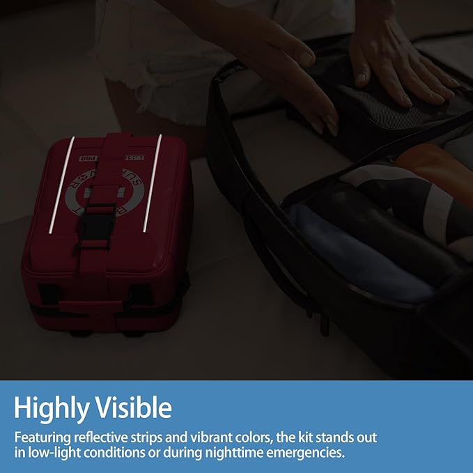 Professional Trauma First Aid Kit - Military-Grade Labelled Compartments & MOLLE System for Workplace, Outdoor, Car, Boat, Hurricane Emergencies 265 Piece Emergency Necessities Kits-StrideForce Fitness