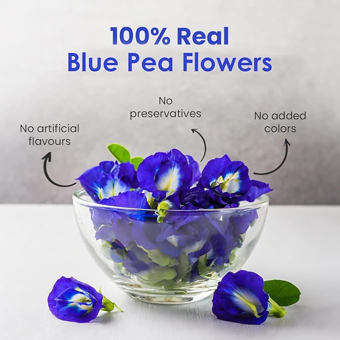 TGL Co. Blue Butterfly Pea Flower Tea (1.76 oz / 50g) Tall Tin Can | Natural Herbal Tea | Enjoy Hot or Iced | Blue Tea-StrideForce Fitness