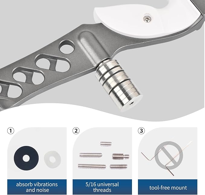 SPG Archery Bow Stabilizer Weights - Detachable Archery Stabilizer Weight Kit Universal 5/16 Thread Archery Barebow Weight Recurve Bow Weight for Compound Bow Recurve Bow Balance Bar-StrideForce Fitness