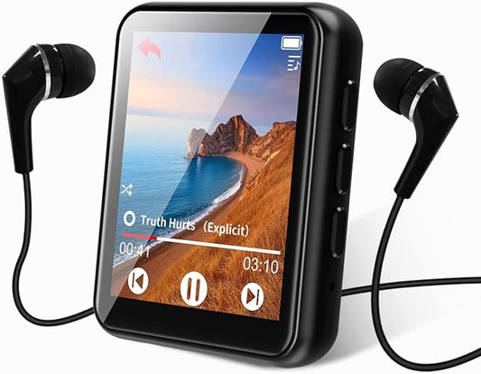 64GB MP3 Player Bluetooth 5.3 Touch Screen Music Player Portable mp3 Player with Speakers high Fidelity Lossless Sound Quality mp3 FM Radio Recording e-Book MP3 Player Support (128GB)-StrideForce Fitness