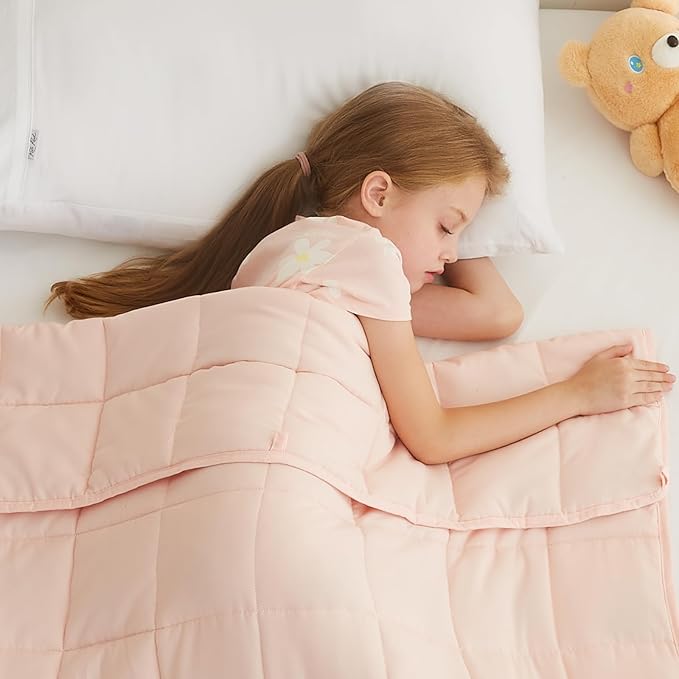 L'AGRATY Weighted Blanket - 36"x48" 3lbs Weighted Blanket Microfiber Material with Glass Beads Small Blanket for All-Season Summer Fall Winter Soft Thick Blanket-StrideForce Fitness