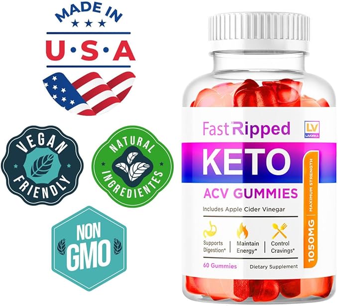(3 Pack) Fast Ripped Keto ACV Gummies Advanced Weight Loss, Fast Ripped Weight Loss Gummies Keto+ACV, Keto ACV Gummies Ripped, Keto Fast, Ripped Keto, Fast Ripped Keto + ACV Gummies 1050mg, 3 Months-StrideForce Fitness