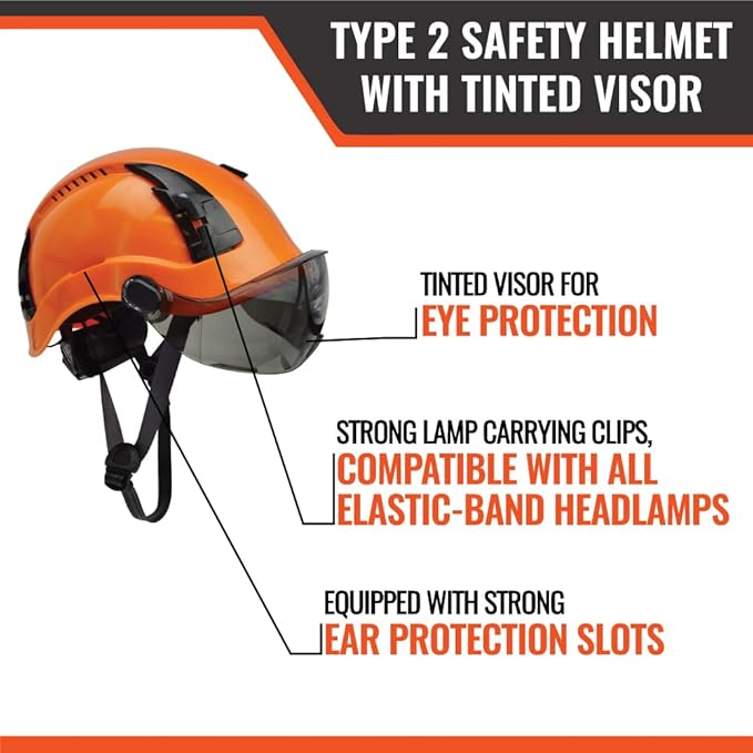Malta Dynamics APEX Type 2 Safety Helmet – OSHA and ANSI Z89.1 Compliant Safety Hard Hats for Construction Workers and Vented Helmet for Head Protection-StrideForce Fitness