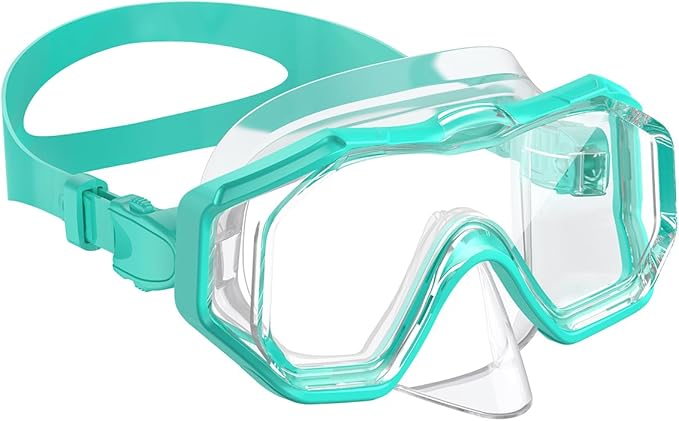 W WSTOO Kids Swim Goggles with Nose Cover,Snorkel Diving Swimming Mask for Youth 5-15,HD 3-Window Wide Vision Anti-Shattered Lens Anti-Fog&Leak-StrideForce Fitness