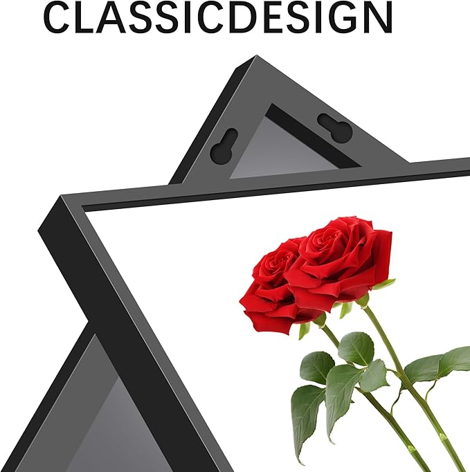 Black Bathroom Mirror for Wall, 55x36 Inch Rectangle Mirrors with Metal Frame, Modern Vanity Wall Mirror Decor for Entryway Hangs, Bathroom Living Room Horizontal or Vertical-StrideForce Fitness