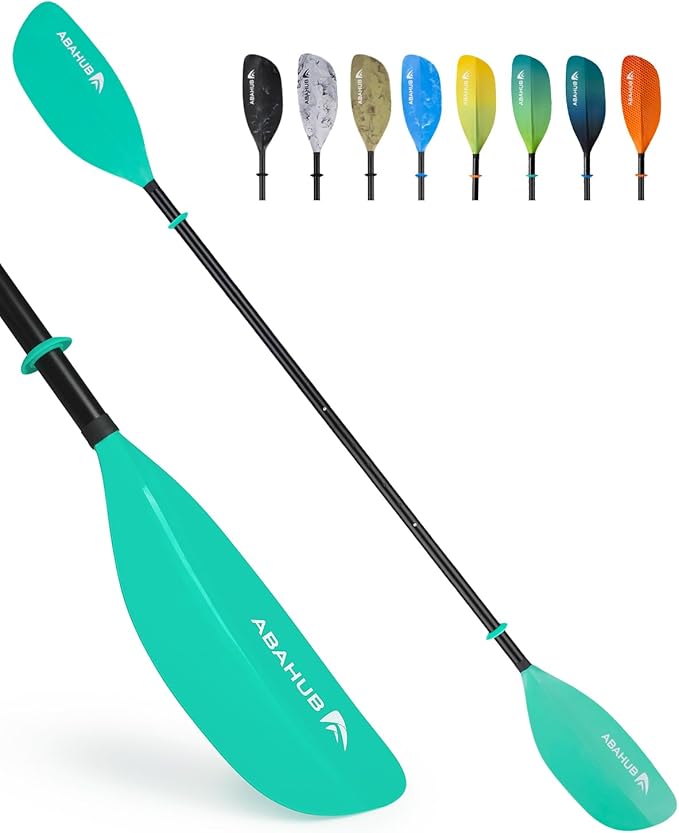 Abahub Adjustable Kayak Paddle 210-230 cm/ 230-250 cm Floating Kayaking Oars Boating Oars Canoeing Oars Black-StrideForce Fitness