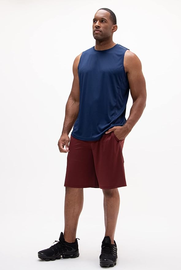 DEVOPS Men's 2-Pack Loose-Fit 10" Workout Gym Shorts with Pockets-StrideForce Fitness